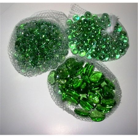 CLAUSTRO 1.5-2 in. 2 lbs Large Glass Gem, Green CL2626651